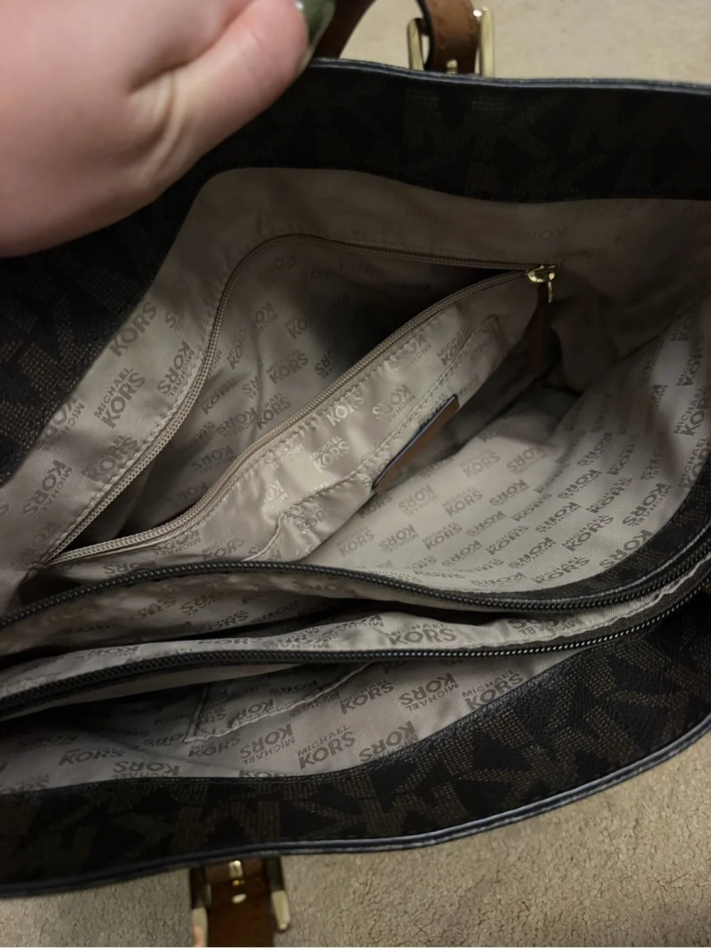 Michael Kors Dark Brown Tote Bag